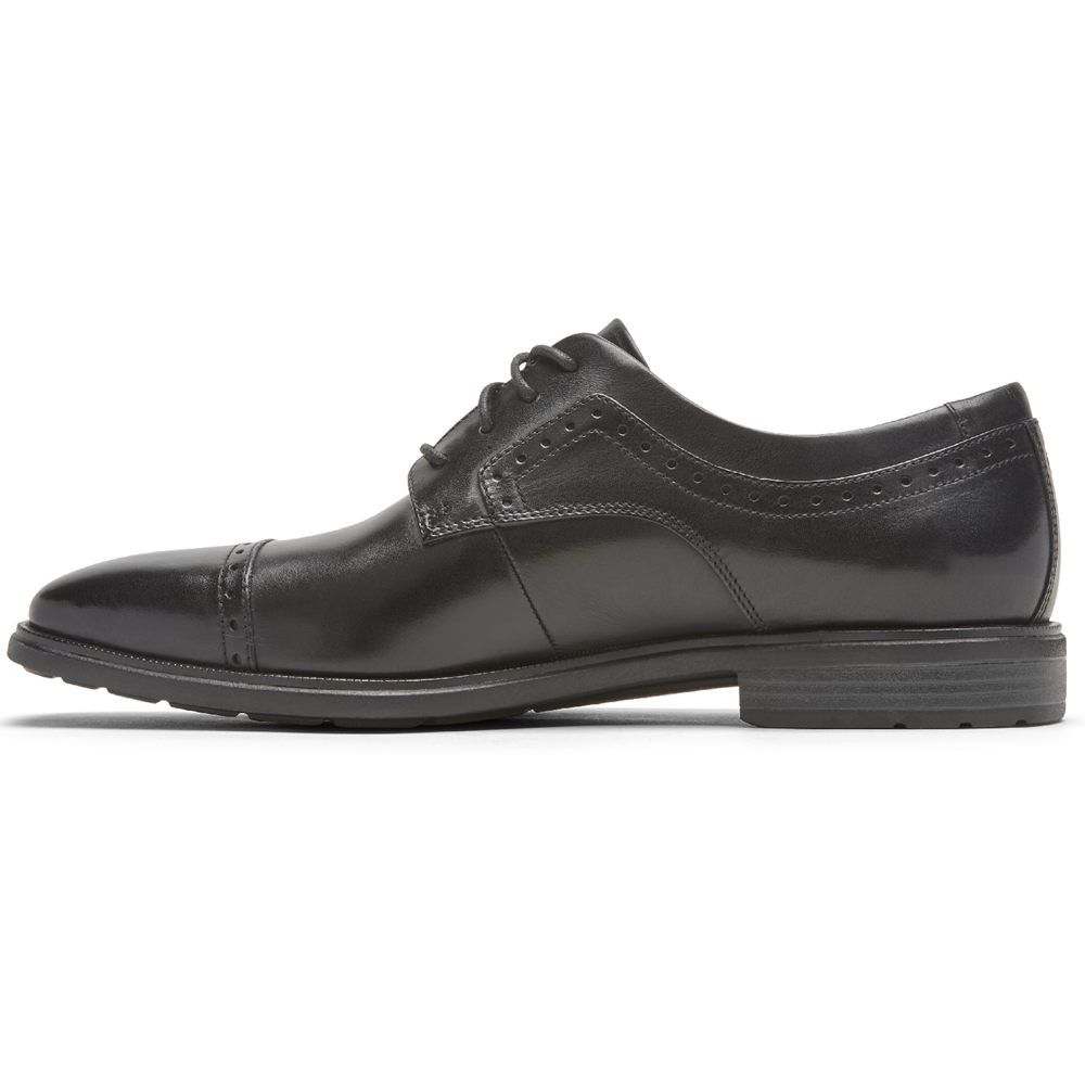 ロック ポート ビジネス シューズ メンズ 黒 - Farrow Cap Toe - FSQ971684